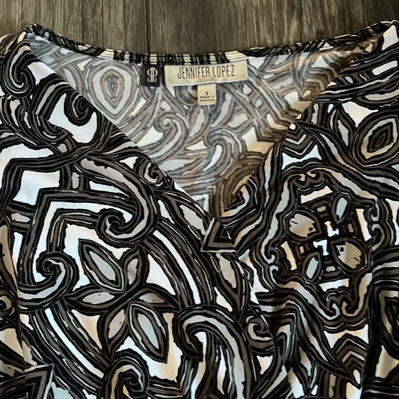 JENNIFER LOPEZ Crossover Blouse Side Tie - Picture 3 of 8